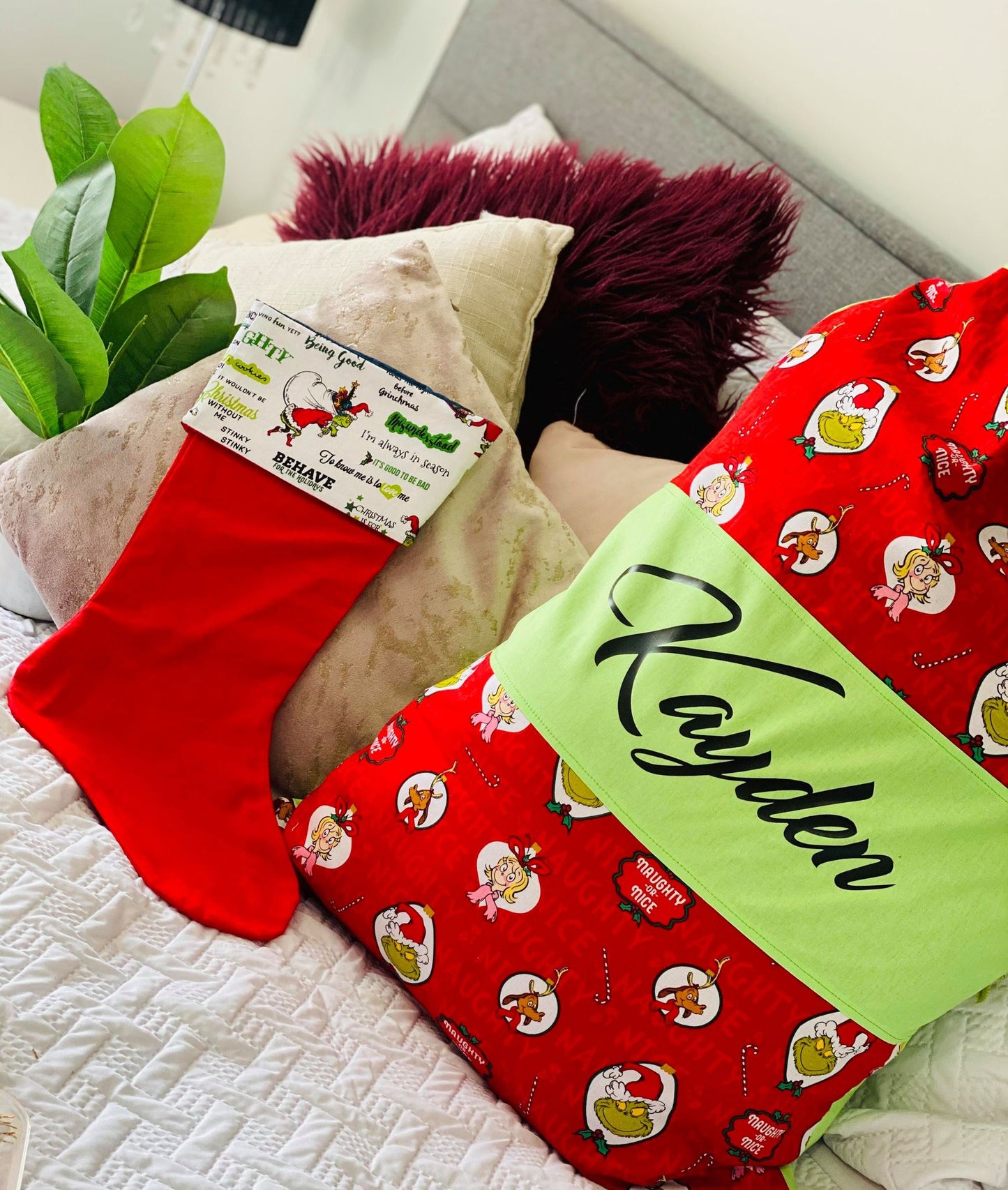 Custom Personalized Santa Sack & or Stocking