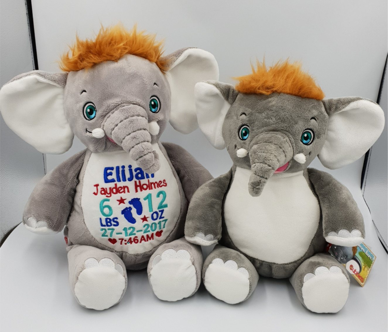 Embroidered Keepsake Elephants & Unicorns