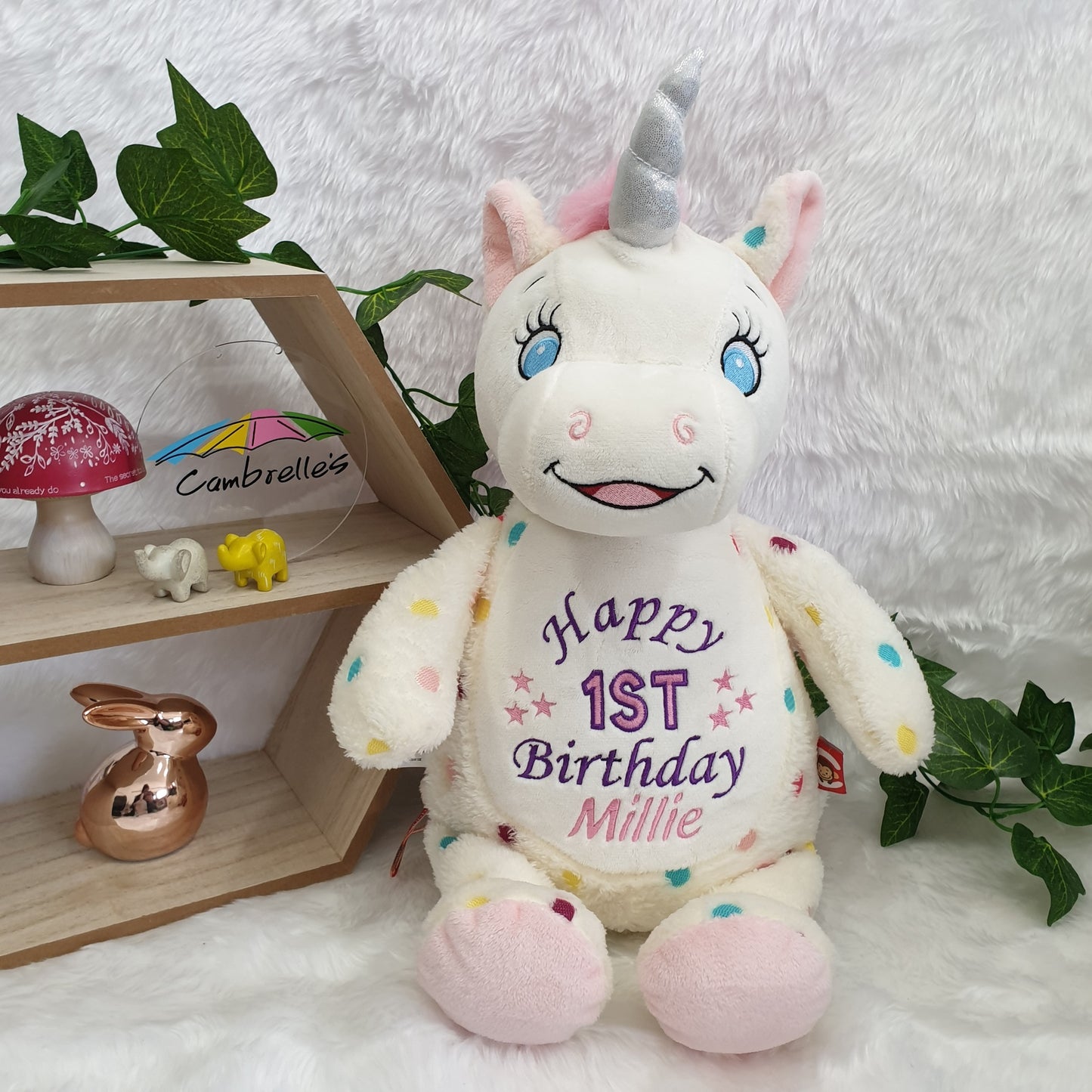 Embroidered Keepsake Elephants & Unicorns