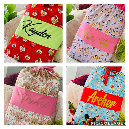 Custom Personalized Santa Sack & or Stocking