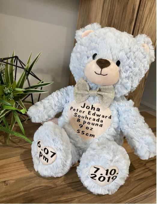 Emboidered Keepsake Bears